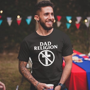 Chemise de religion de papa, T-shirt de groupe de punk de roche, tee d’amoureux de roche n roll, t-shirt de musicien, ventilateur de roche de cru, chemise de musique de métal, cadeau pour lui, bad