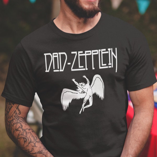 Dad Zeppelin Shirt, 80s Rock Band T-Shirt, Rock n Roll Lover Tee, Musician TShirt, Vintage Rock Fan, Metal Music Shirt, Gift For Him, Led