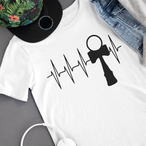 Kendama Heartbeat T-Shirt, T-shirt uomo e donna, camicia Kendama, regalo Kendama, Kendama giapponese, regalo perfetto per Kendama Hobby,