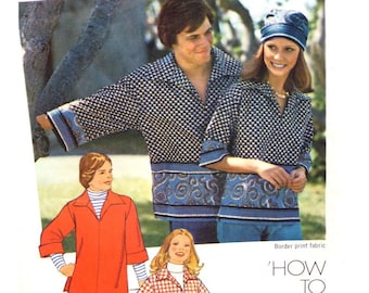 Simplicity 7121 Pullover Top Pattern, Neck Slit, Collar, Side Slits, Roll Back Sleeves, Size 14  Bust 36" 92 cm