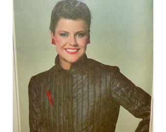 Asian Tang Jacket Pattern, Mandarin Collar, Quilted, Long Sleeves, Roll Back Cuffs, Unlined, Simplicity 9305 UNCUT Size 6 8 10