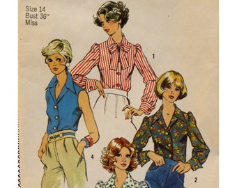 &quot;Hemd Bluse mit Muster: Spitzer Kragen, ärmellos, kurz / lang Ärmel, breite Bündchen, volle Kappen, Krawattenschleife, Einfachheit 6161 Größe 14 Brustumfang 92 cm