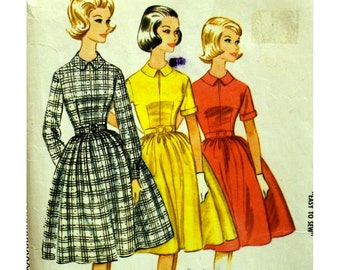 Uncut Style 3959 vintage sewing pattern Bust 32.5-36 Misses/' Dress or Pinafore | 1980s 83-92cm