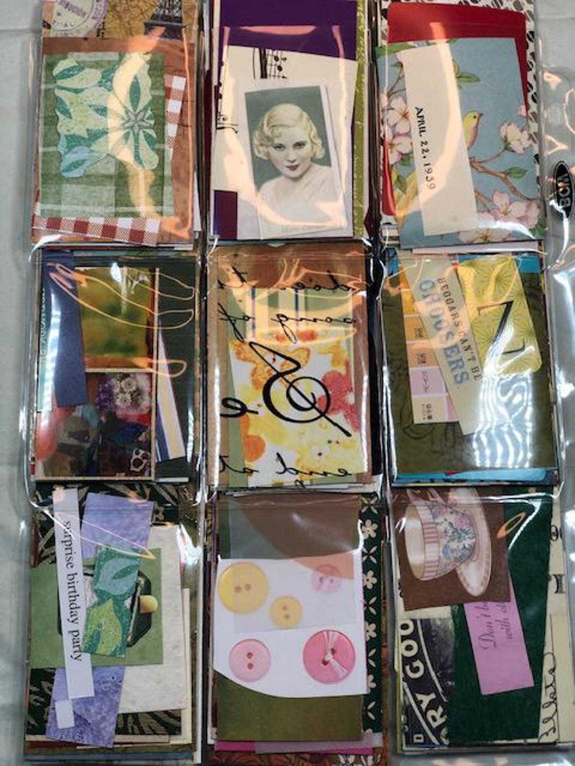 Collage Paperweights Collage Paper Assortment - 300+ Pieces - New and Vintage Papers - Small ...