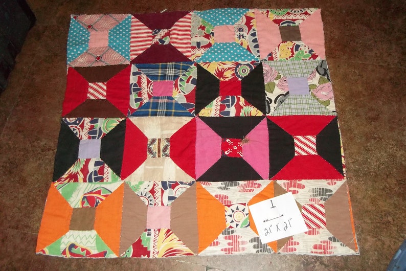 Vintage Cutter Quilt Piece Etsy