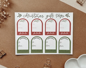 Christmas Gift Tags | Christmas Gift Labels | Christmas Stickers | Present Stickers