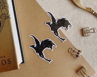 Holographic Dragon Sticker: Fantasy Book Kindle Decor