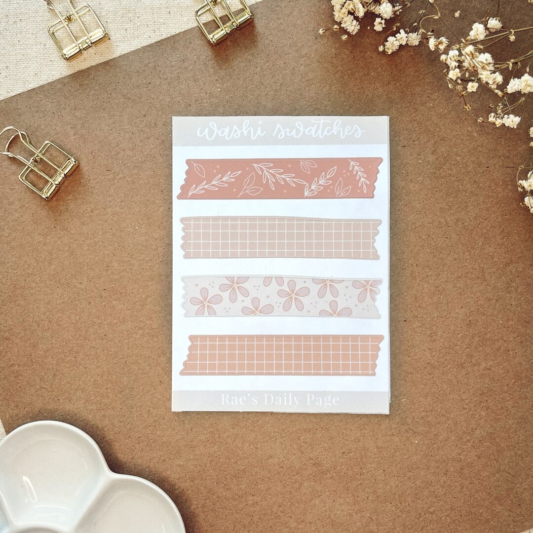 Washi Swatch Stickers | Bullet Journal Washi Tape Stickers | Planner ...