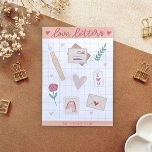 Love Letters Sticker Sheet | Snail Mail Bullet Journal Stickers | Planner Stickers