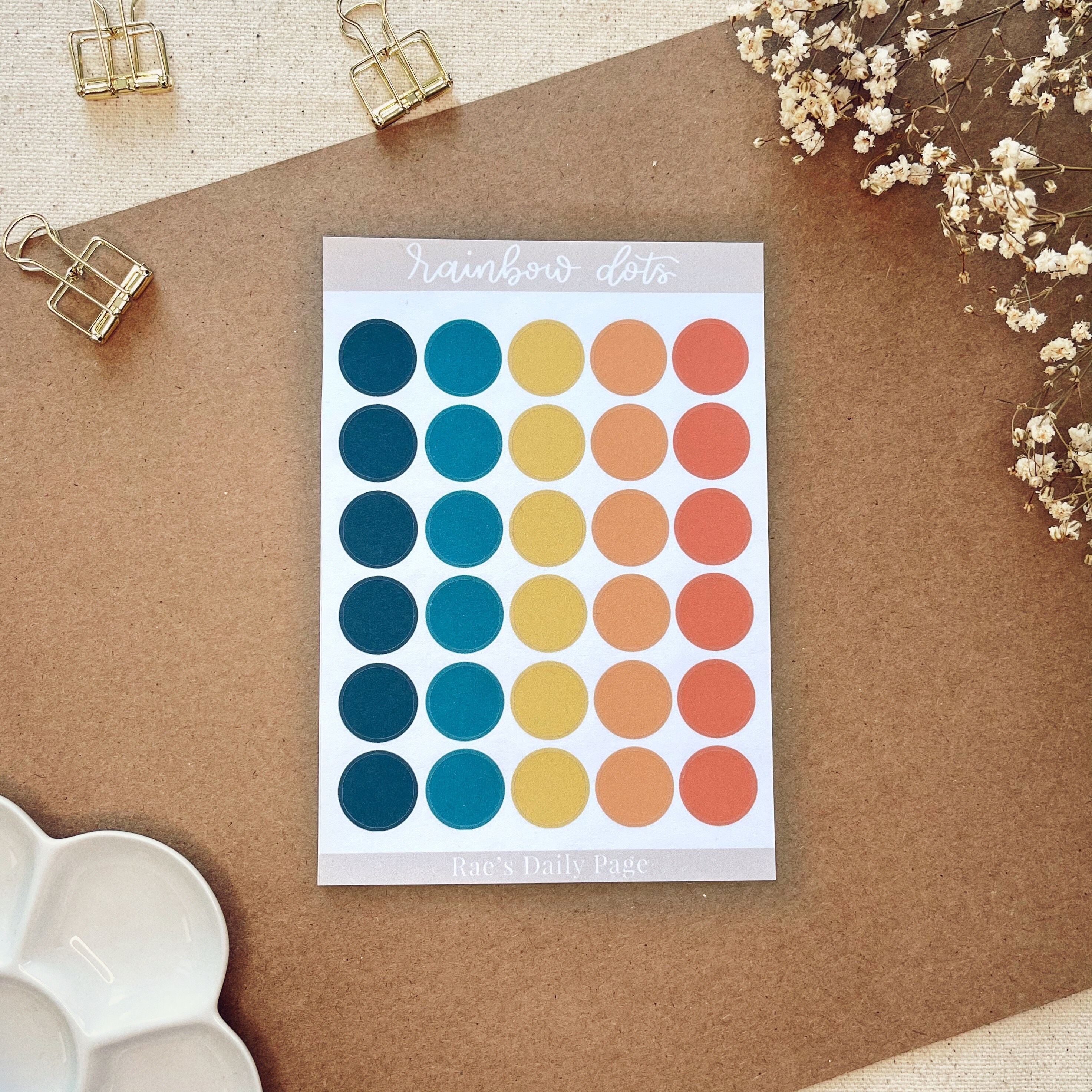 Planner Dot Stickers| Minimal Planner Stickers | Bullet Journal Sticker ...