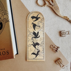 Fantasy Bookmark | Fourth Wing Inspired | Dragon Bookmark