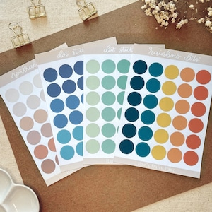Planner Dot Stickers| Minimal Planner Stickers | Bullet Journal Sticker Sheet | Multiple Color Options
