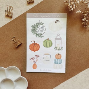 Fall Farmhouse Decor Sticker Sheet | Fall Bullet Journal Stickers | Planner Stickers