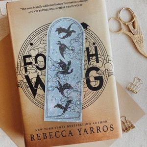 Fourth Wing Inspired Bookmark | Fantasy Book Mark | Holographic