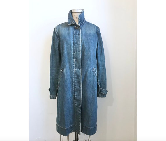 Denim Macintosh Trench Coat