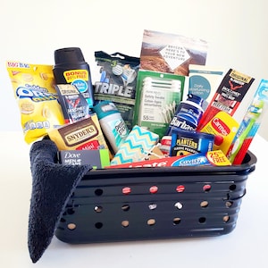 Mens toiletry gift basket | Teen Boy Gift | Men&#39;s gift basket | Men&#39;s gift box | College survival kit | Father&#39;s Day gift | Birthday for him