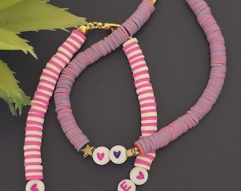 Barbie themed Bead Bracelet | Easter Basket Gift | Stackable Bracelets | Womens Bracelet | Kids Bracelet | First Period Gift