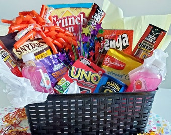 Family Game Night Gift Basket Ideas - Salvaged Living  Family game night  gift basket, Game night gift basket, Game night gift