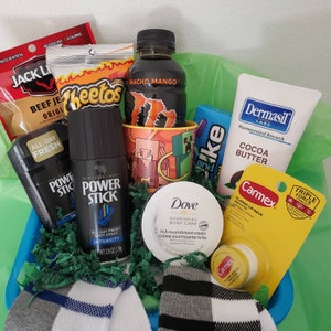 Teen Boy Gift Basket | Tween Boy Basket | Teen Boy Birthday Basket | Teen Basket of Goodies | Teen Birthday Gift | Boys hygiene gift