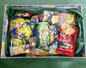 Sour Candy Mystery Box | Sour Snack Box |Reusable Box | Snack Gift Box | Snack Care Package | College Care Package | Teenage Gift Box