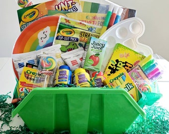 Kids Gift Basket | Crayola themed activity box | Kids art box | Arts and Crafts box | Kids Sensory Set | Activity box | Kids activity set