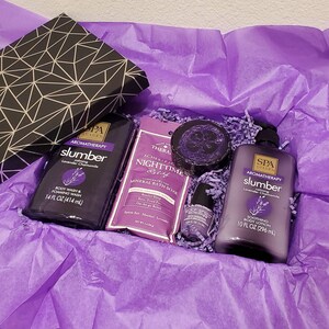 Purple Spa Gift Box | Self Care Box | Spa gift box | Lavender Gift Set | Bath gift box | Spa in a box | Birthday gift for her