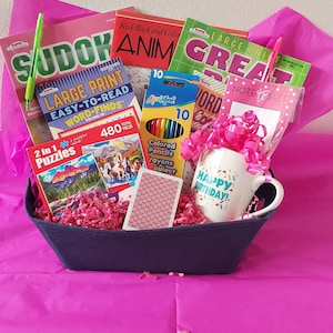 Birthday Theme Puzzle book gift set | Word Search books | Puzzle activity set | Adult coloring books | Word Find book | Adult puzzles