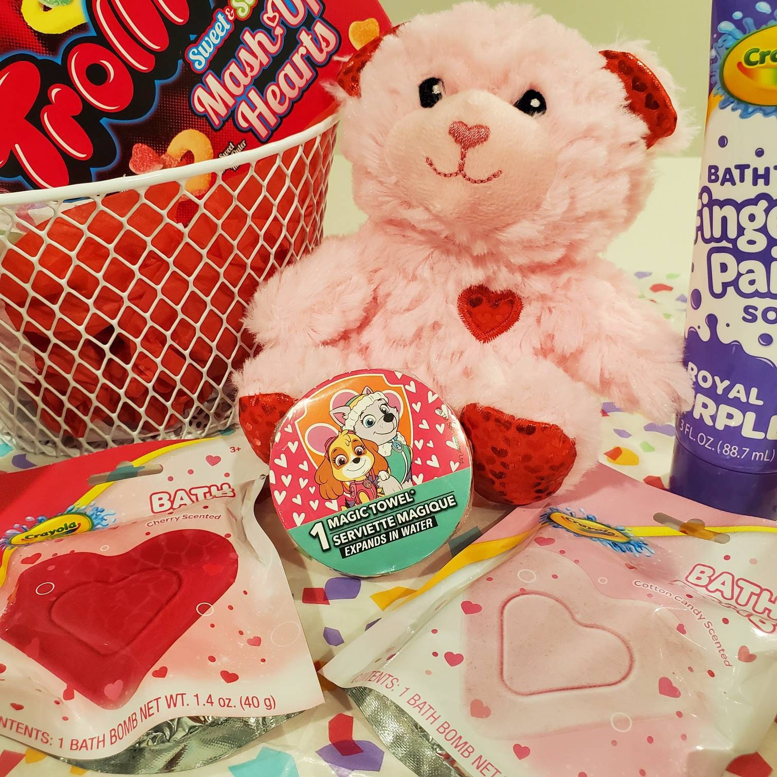 Kids Bath Gift Basket Kids Birthday Bath Gift Set Gift for Kids Bath Finger Paints Gift Fun Gift ...