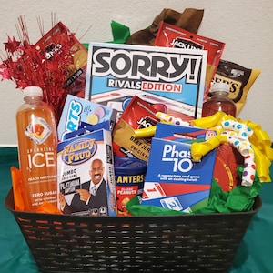 Game Night Basket | Family Time Basket | Family Activity Gift Set ...