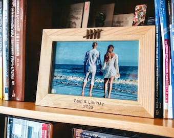 Personalized 5th anniversary, wooden picture frame 4x6, 5th anniversary gift, 5th anniversary gift for him/her, 5th anniversary husband/wife