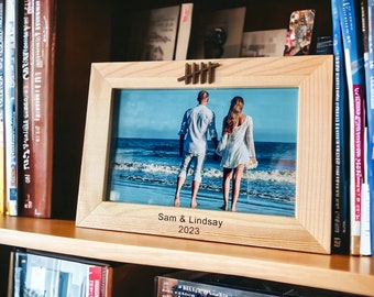 Personalized 5th Anniversary Wooden Picture Frame: Engraved Keepsake (4x6)