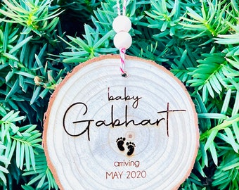 Baby announcement ornament, Expecting ornament, Pregnancy announcement ornament