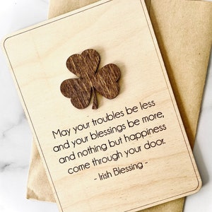 Irish blessing card, Personalized wooden card, New home blessing, New homeowner gift, Housewarming gift, Realtor gift basket item