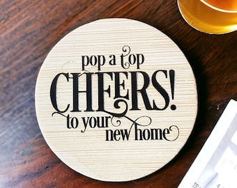 Realtor Closing Gift: Engraved Bamboo Magnetic Bottle Opener
