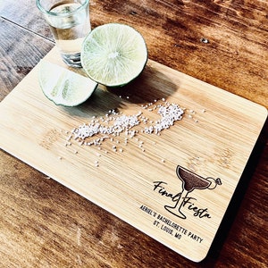 Final Fiesta mini charcuterie board, Final Fiesta bachelorette party, small cheese board 8 in x 6 in x 7/16in