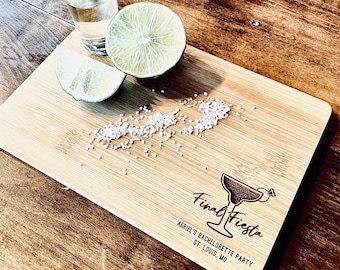 Final Fiesta mini charcuterie board, Final Fiesta bachelorette party, small cheese board 8 in x 6 in x 7/16in