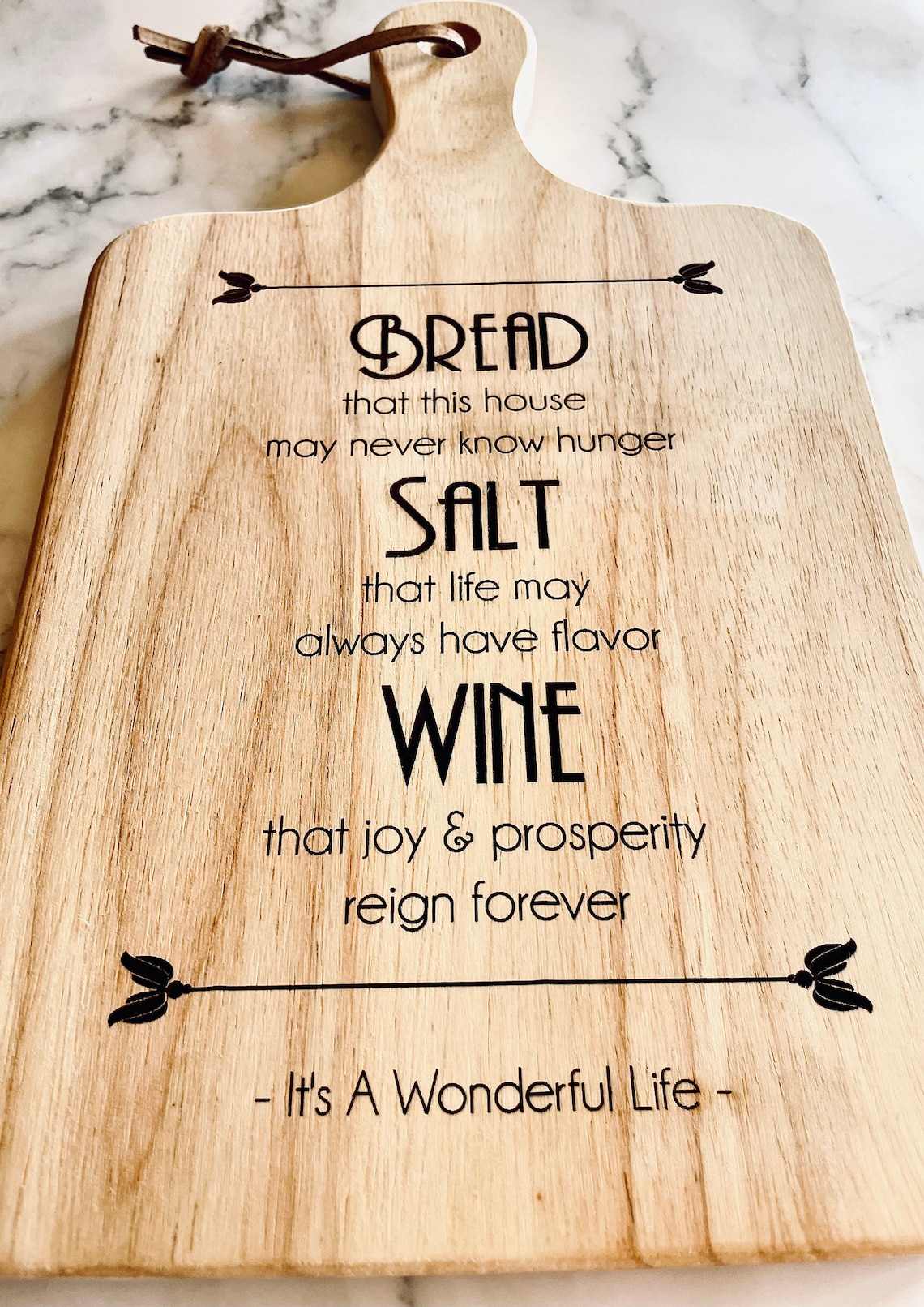 It's a Wonderful Life Bread Board Bread Salt Wine Etsy UK