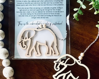 Elephant sisterhood ornament, Elephant friendship ornament, Friend group gift, Best friends gift, My tribe ornament, Circle of Sisterhood