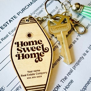 Custom realtor keychain, Realtor closing gift for clients, New home keychain, Bulk realtor closing gift, Realtor marketing, Realtor swag