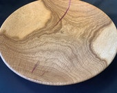 13 inch Decorator Garry Oak bowl with wine color epoxy lines
