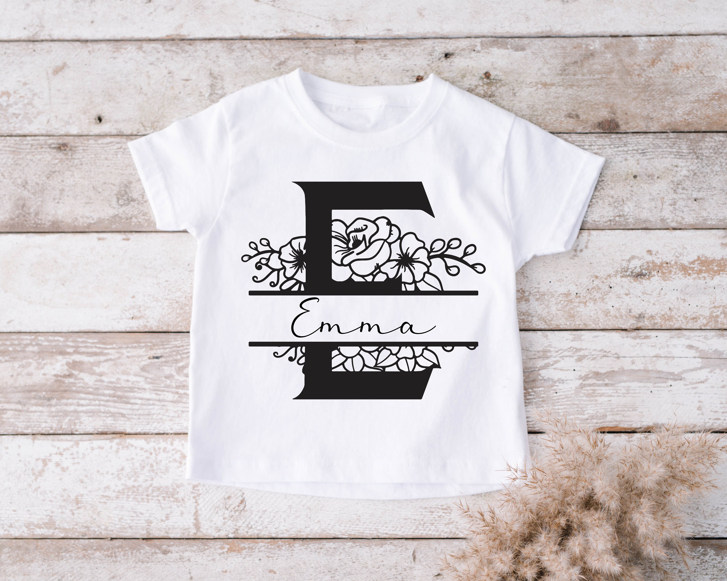 Personalized Baby Girl Name Toddler Shirt Custom Toddler Etsy