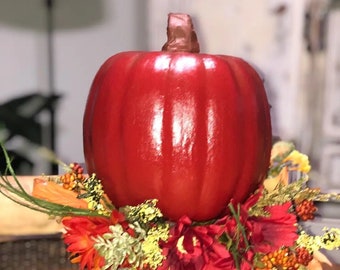 Pumpkin Floral Centerpiece, Pumpkin Floral Arrangement, Fall Floral Centerpiece, Table Decor, Home Decor, Home and Living