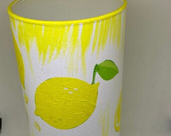 Lemon Vase|Lemon Decor|Farmhouse Vase|Lemon Centerpiece|Lemon Home Decor