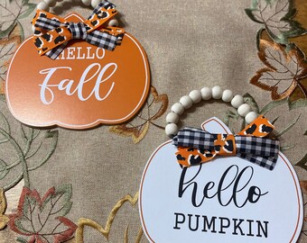Hello FallWall Decor|Hello Pumpkin Wall Decor|Fall Wall Hangings|Home Decor|Home and Living