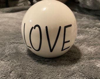 Ceramic Love Ball, Tier Tray Decor