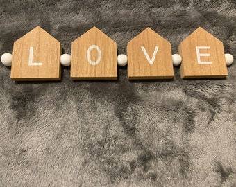 Love Sign, Love Plaque, Tier Tray Decor, Valentine’s Day, Wedding Decor, Anniversary Decor, Kitchen and Dining, Home and Living, Love