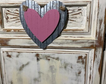 Corazón galvanizado, corazones, San Valentín, decoración de pared con corazones, decoración del hogar, hogar y vida