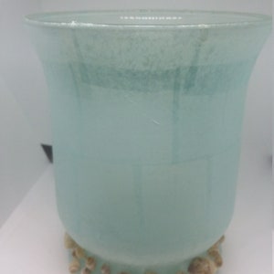 Seashell Vase|Coastal Vase|Tropical Vase|Decoupage Vase|Seashell Decor|Seashell Accent|Table Vase|Home Decor|Home and Living|Hurricane Vase