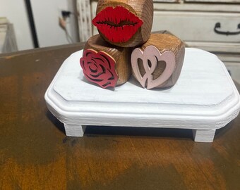 Valentine’s Day Decor, Wooden Dice, Tier Tray Decor, Table Decor, Home Decor, Home and Living, Anniversary Decor