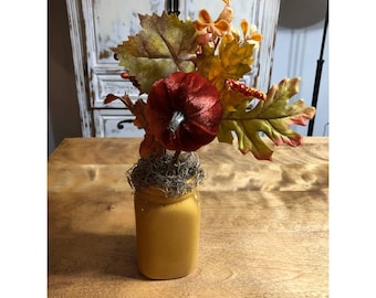 Mason Jar Floral Arrangement|Mason Jar Centerpiece